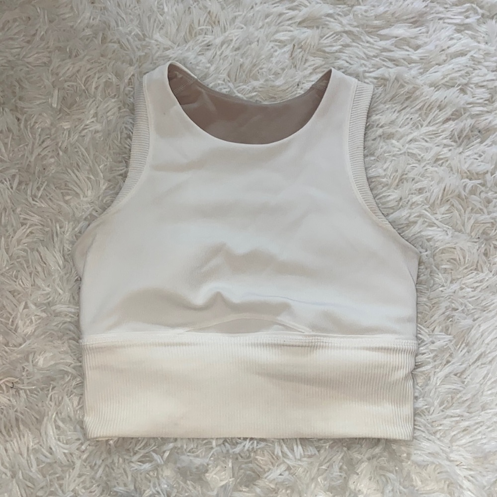 rare white lululemon tank top